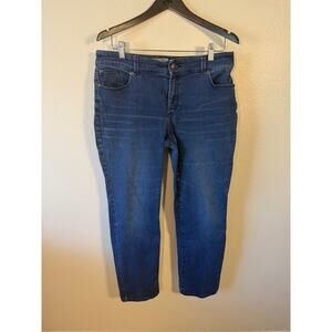 Chico’s women’s so slimming blue jeans sz 1.5 short fits sz 10 stretchy